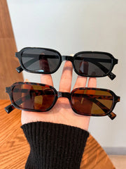 2pcs Casual Rectangular Sunglasses Set For Beach Travel