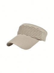 1pc Brimless Fishscale Pattern Cap-Khaki