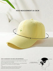 1pc Embroidered Daisy Flower Baseball Cap