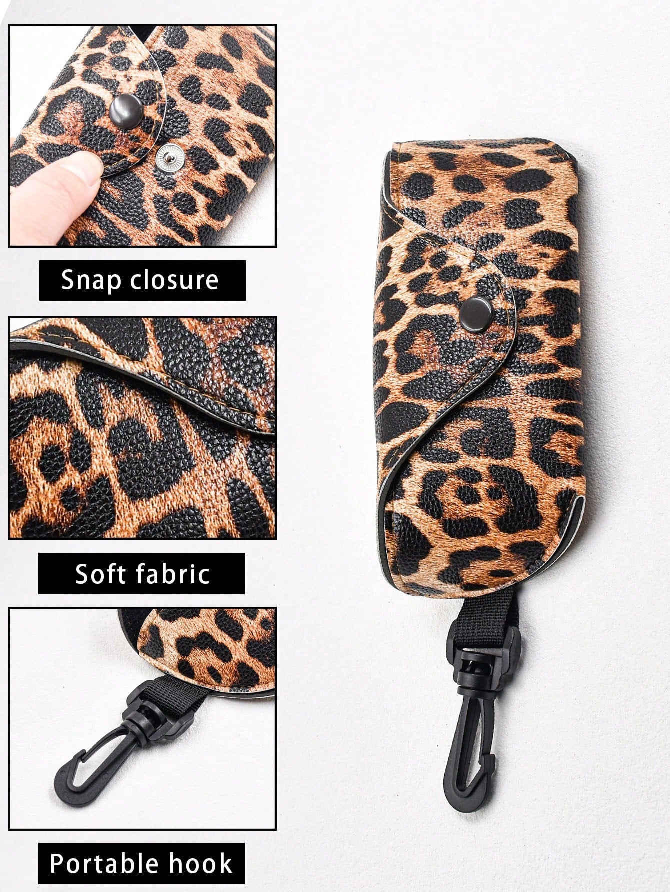 Funky Leopard Print Eyeglass Case