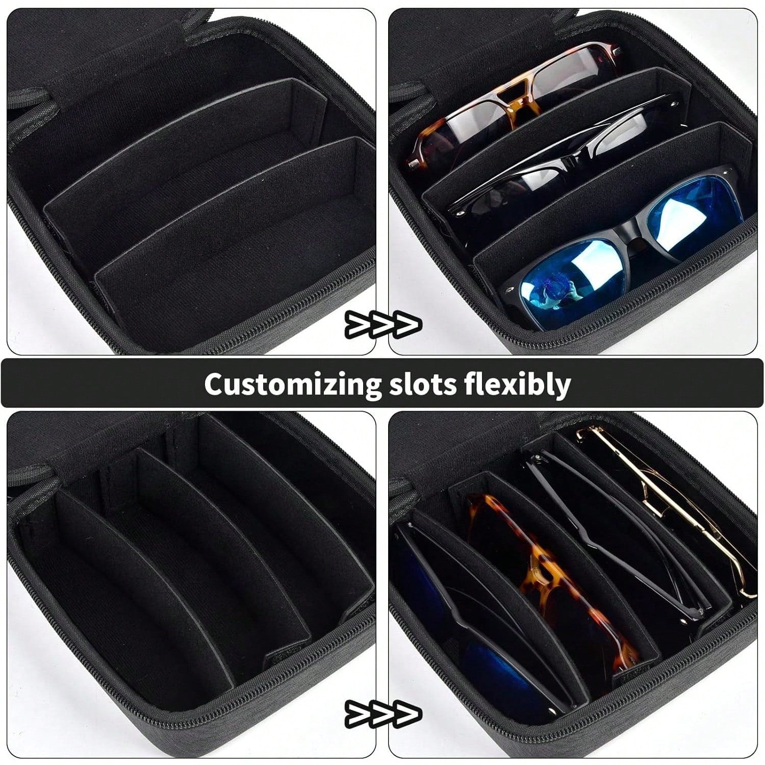 Compatible Travel Sunglass Organizer Case