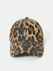 Leopard Print Sequin Baseball Cap