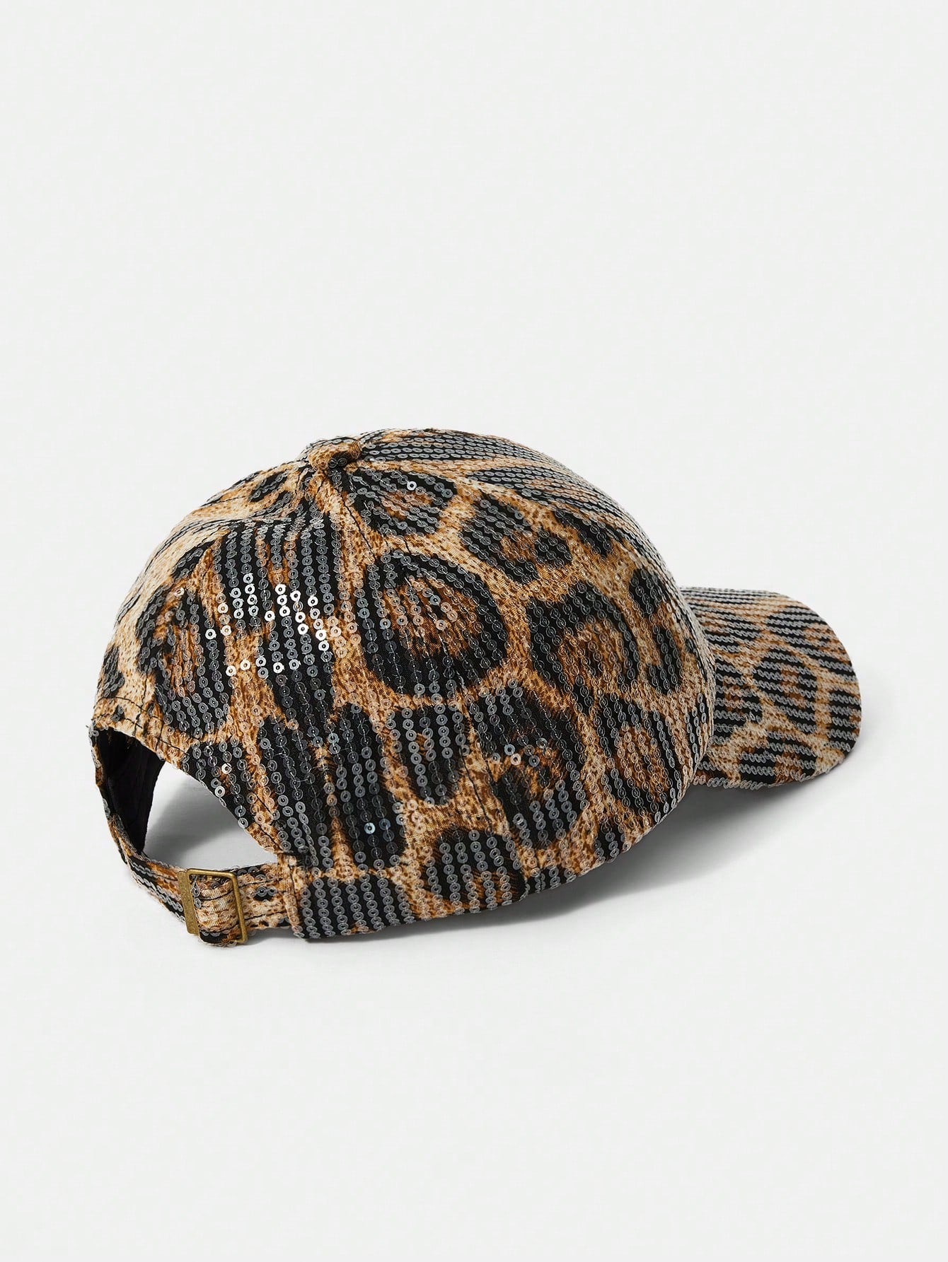 Leopard Print Sequin Baseball Cap