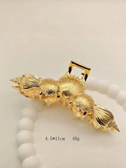 1pc Summer Beach Seashell Texture Striped Hair Clip