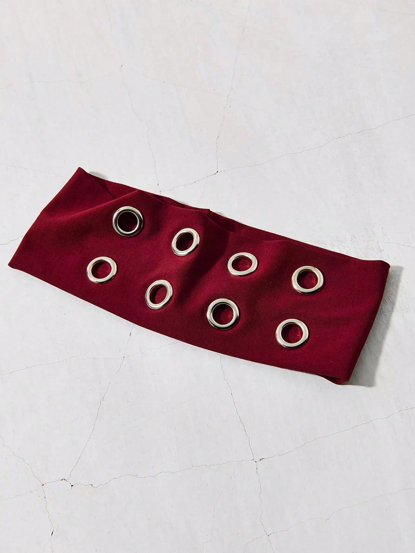 Punk Gothic Eyelet Burgundy Headband