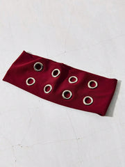 Punk Gothic Eyelet Burgundy Headband