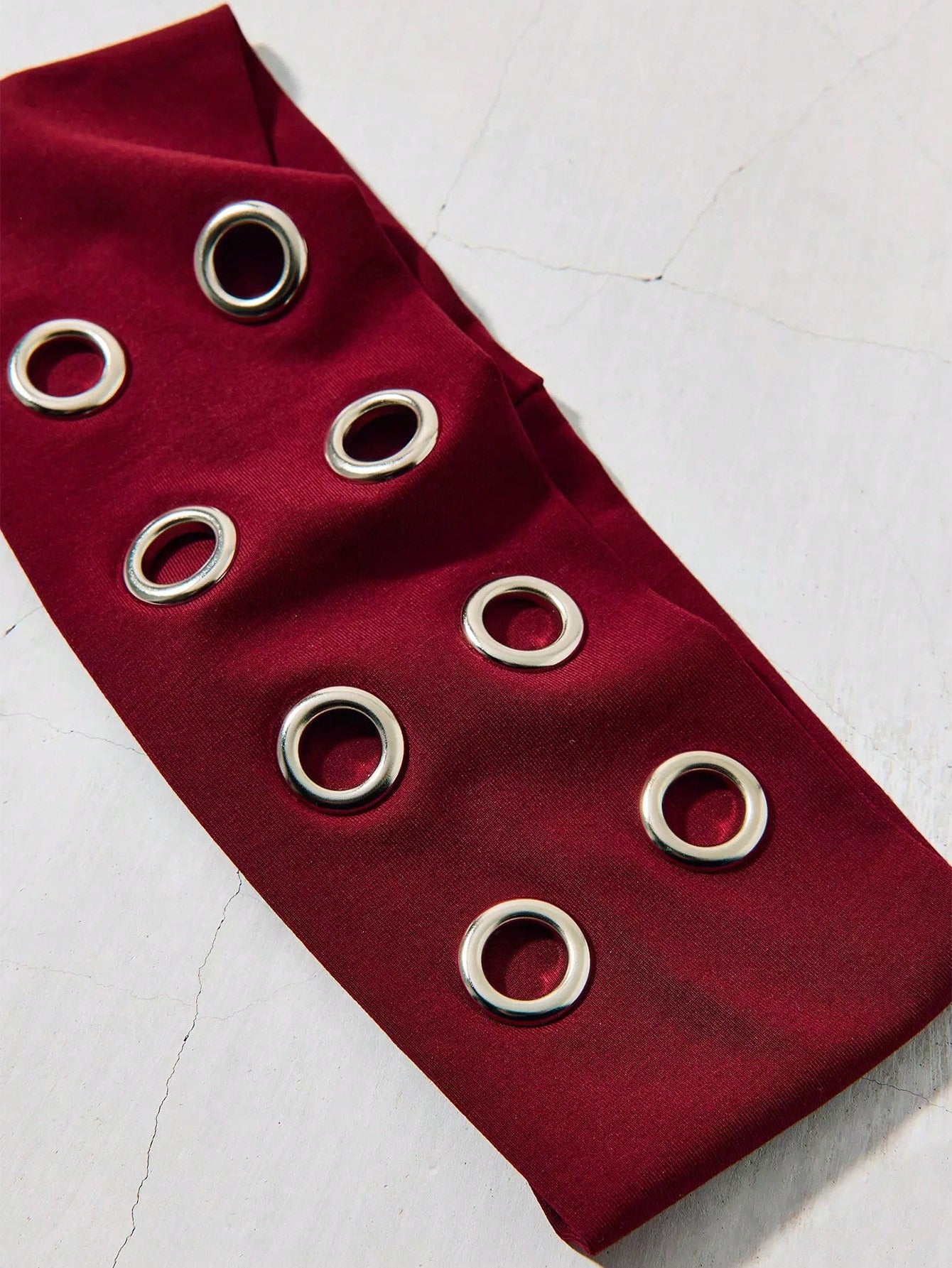 Punk Gothic Eyelet Burgundy Headband