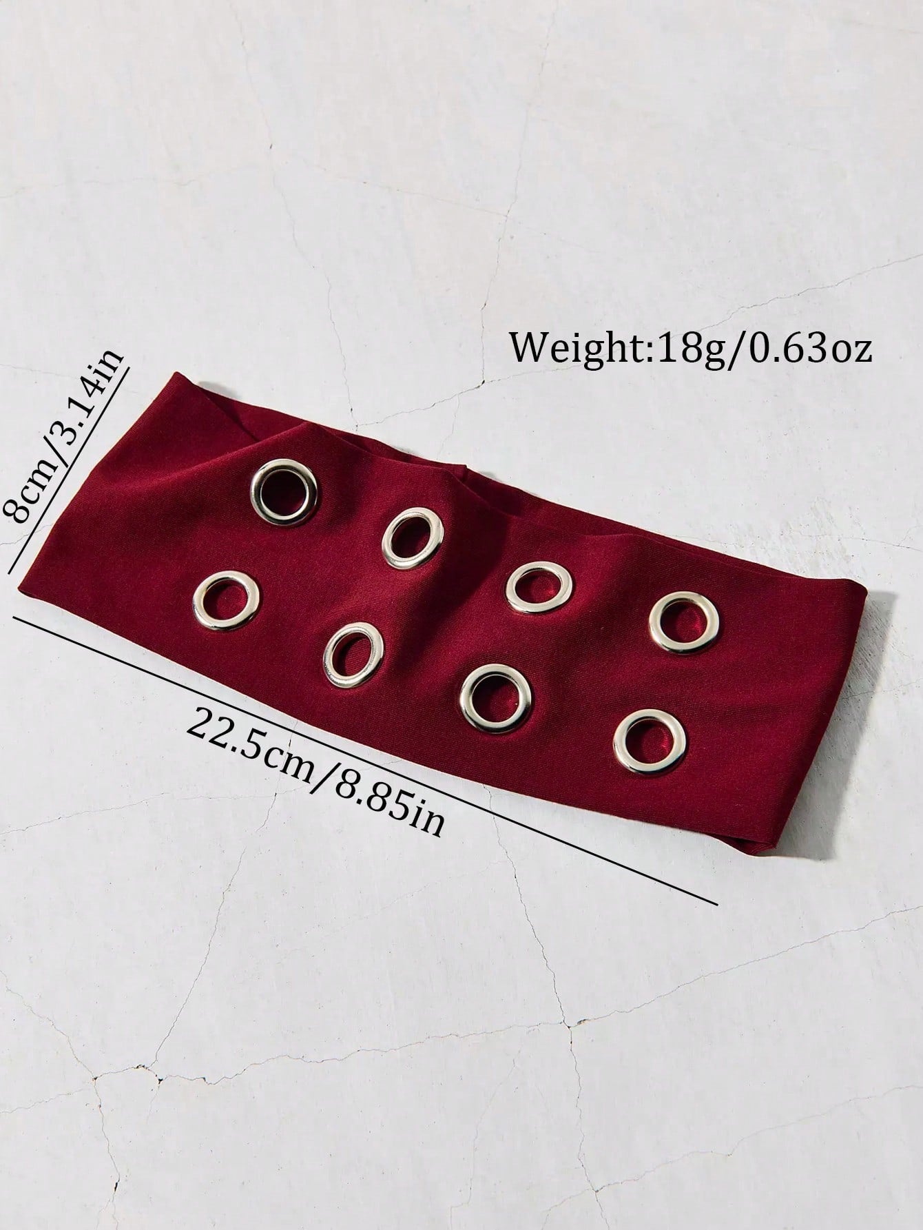 Punk Gothic Eyelet Burgundy Headband