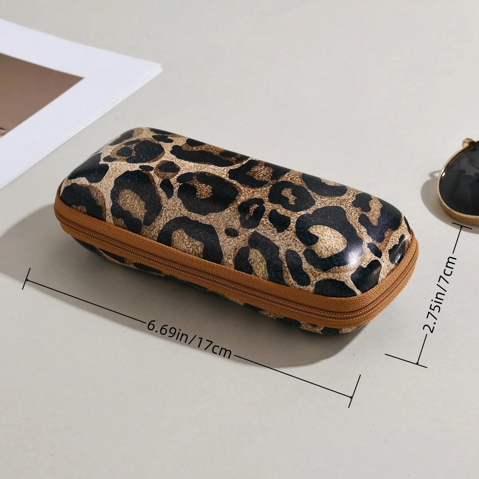 Animal Leopard Print EVA Eyeglass Case