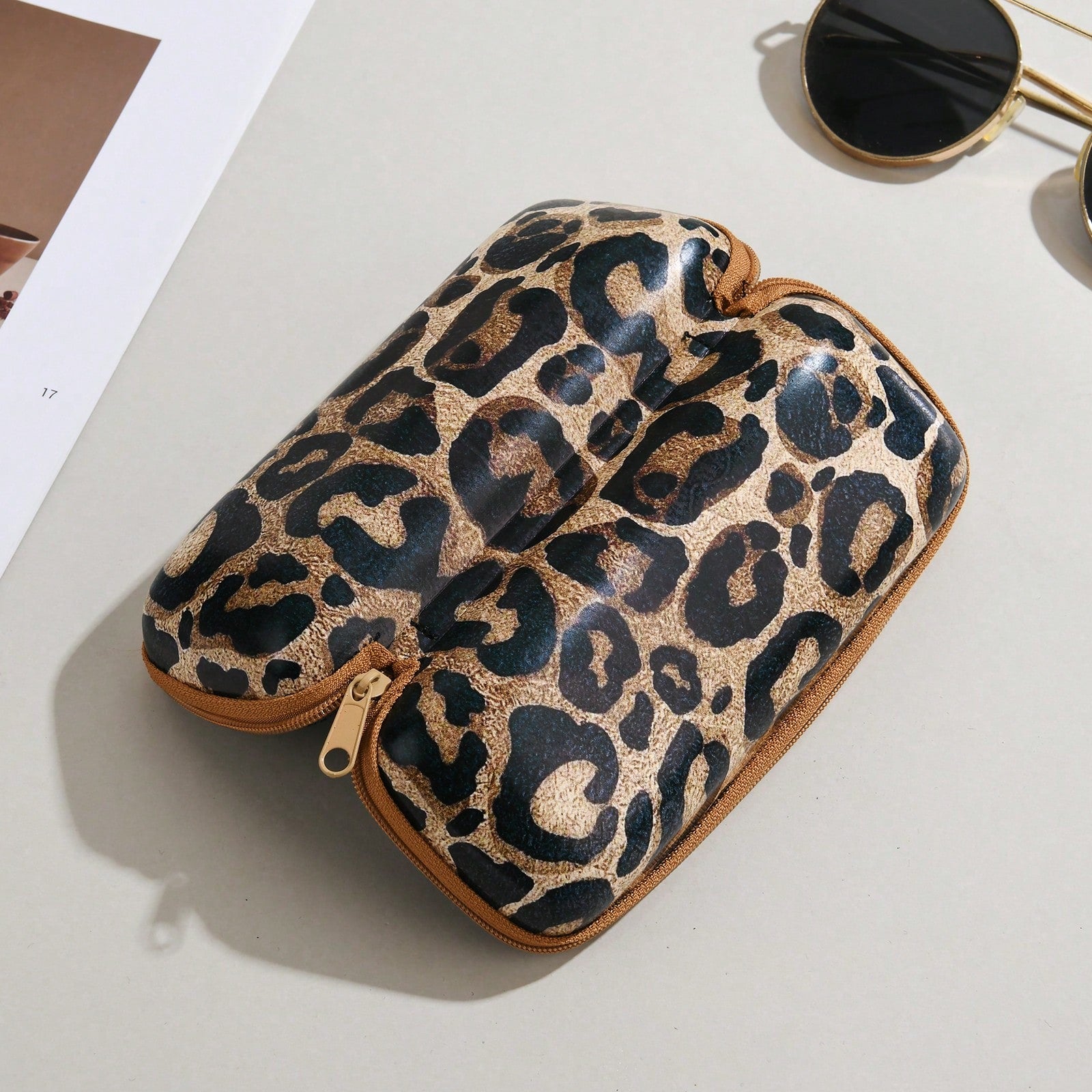 Animal Leopard Print EVA Eyeglass Case