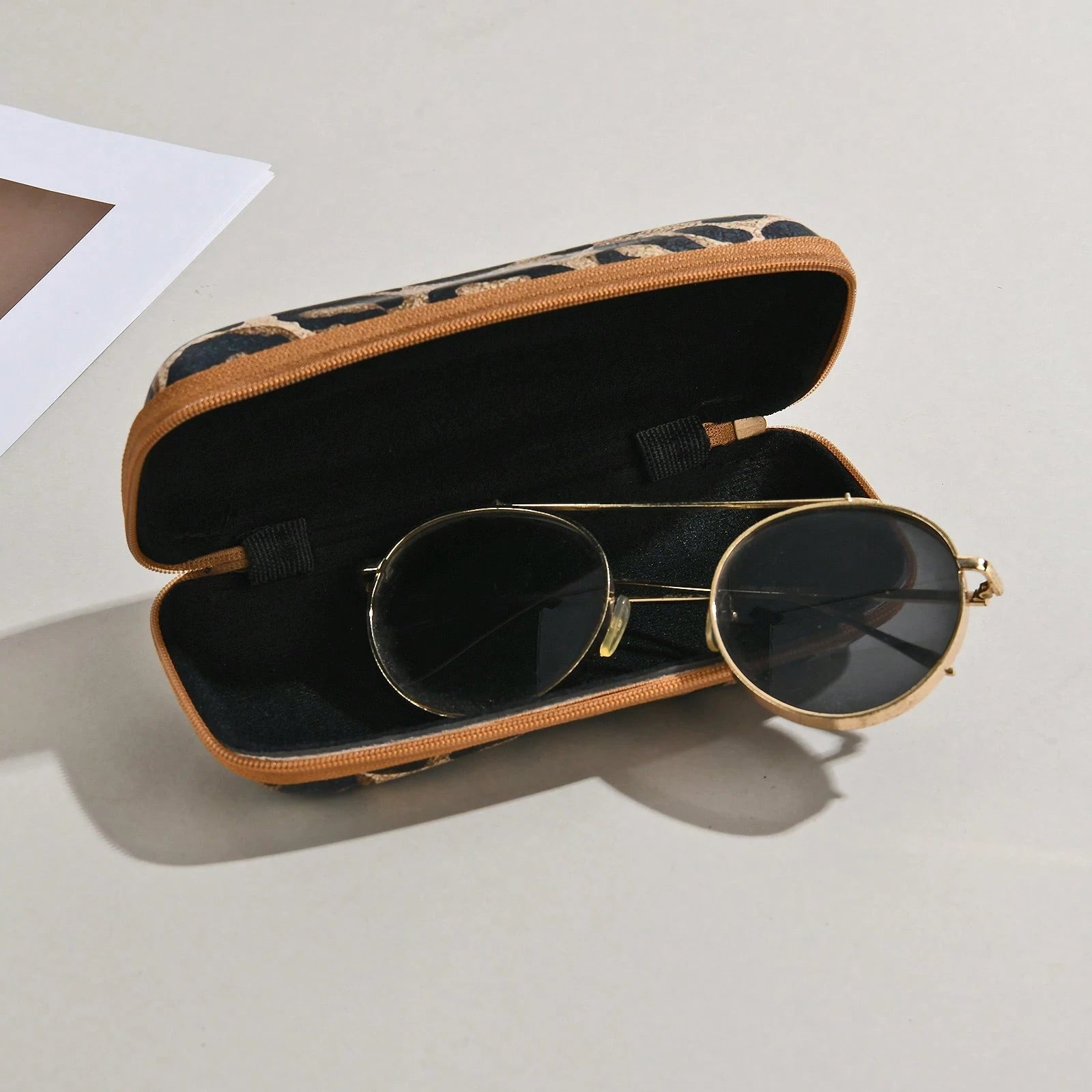 Animal Leopard Print EVA Eyeglass Case