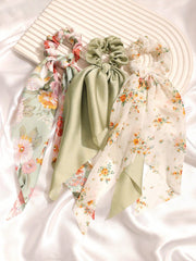 3Pcs Ditsy Floral Shawl Scarf Scrunchies