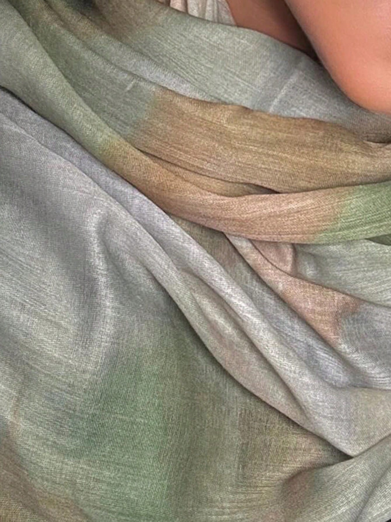 1pc Bohemian Style Watercolor Tie-Dye Printed VELA Scarf