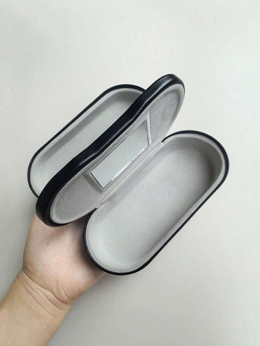 Dual Layer Metal Leather Myopia Glasses Case