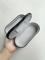 Dual Layer Metal Leather Myopia Glasses Case