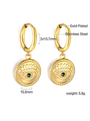 Stainless Steel Zircon Earrings - FD ⚡