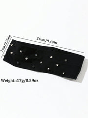 Punk Gothic Studded Elastic Headband