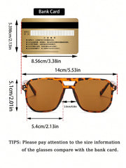 3pcs Square Rivet Twin Beam Eyeglasses Set