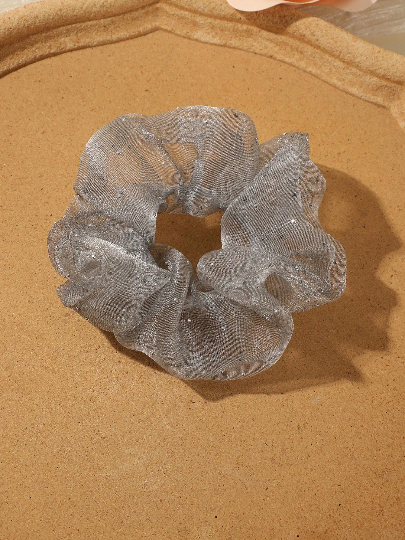 4Pcs Elegant Net Rhinestone Scrunchies