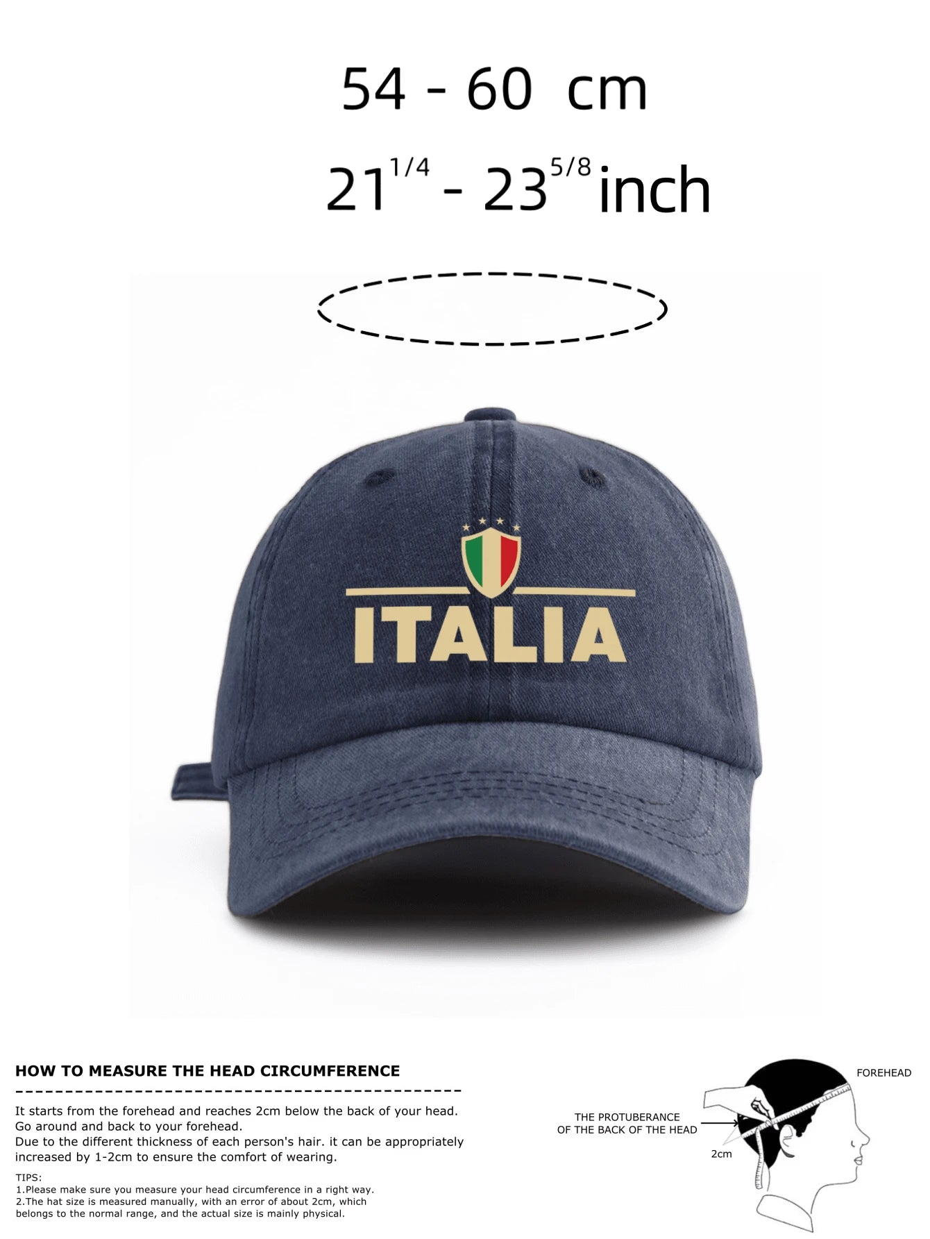 1Pcs Embroidered Washed Baseball Cap