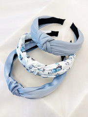 3pc Floral Solid Color Knot Headbands