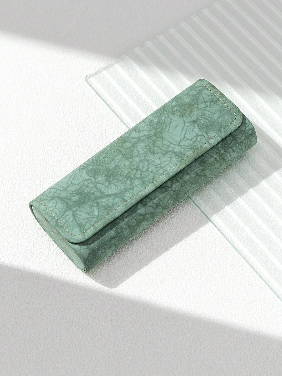 Portable Solid Color Tie-Dye Magnetic Glasses Case
