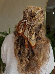 1pc Vintage Paisley Pattern Lightweight Square Scarf