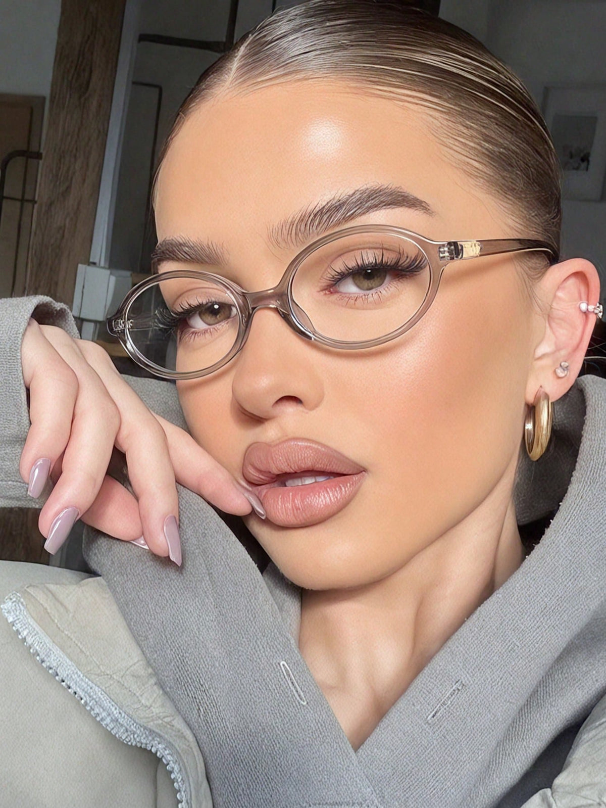 Full Rim Oval Non-Prescription Glasses