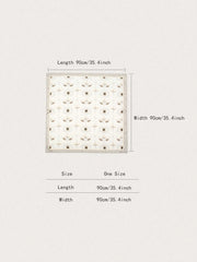 1pc Simple Printed Square Neckerchief Scarf