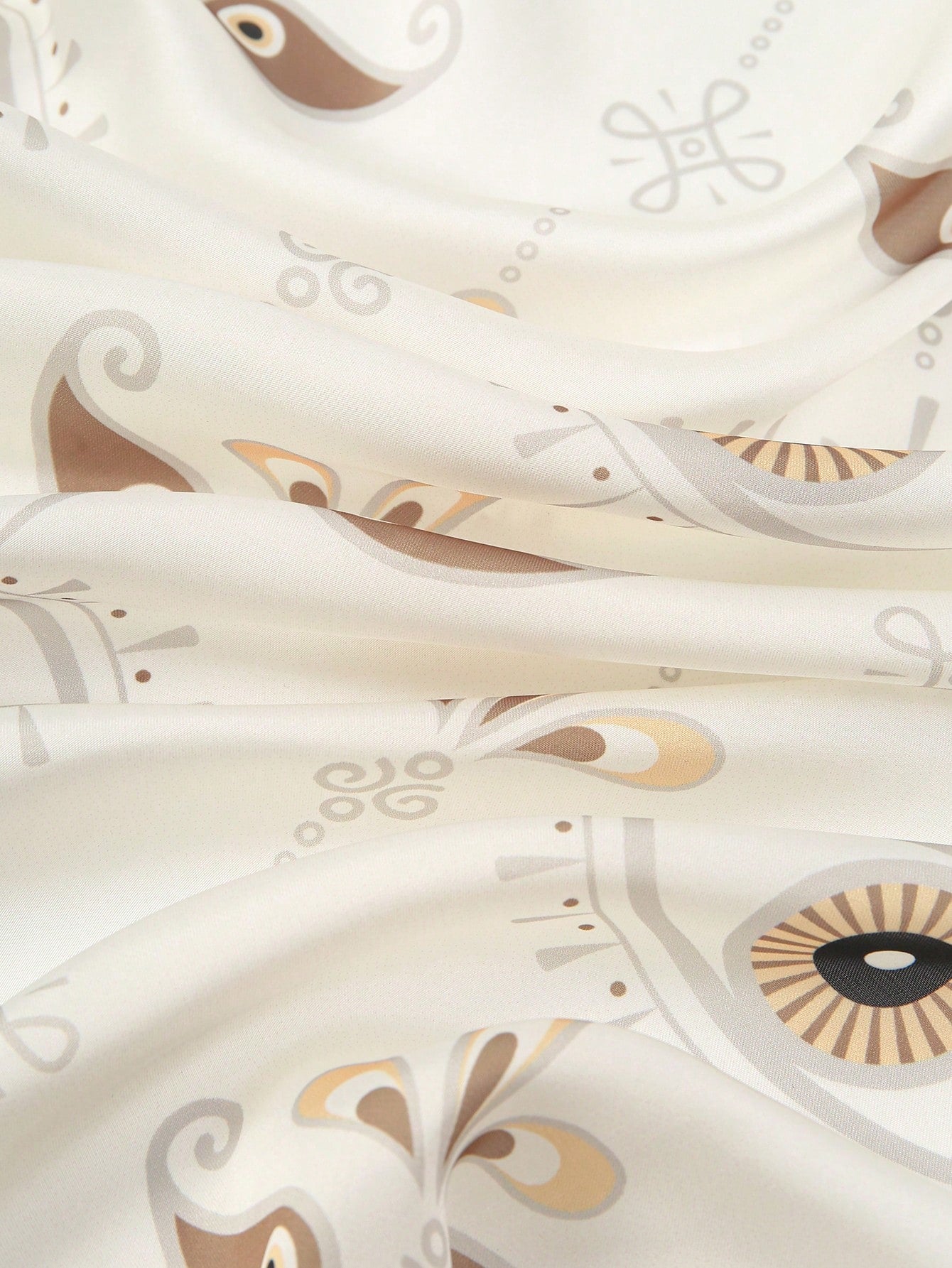 1pc Simple Printed Square Neckerchief Scarf