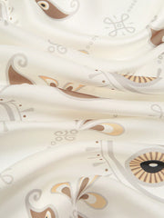 1pc Simple Printed Square Neckerchief Scarf