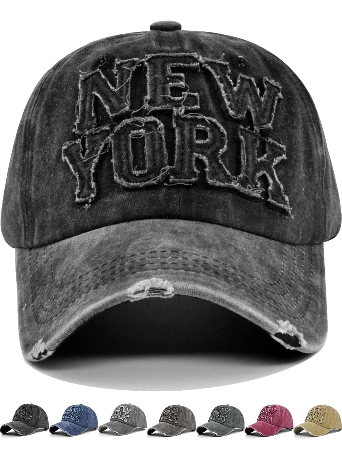 1pc New York Washed Baseball Retro Sun Hat