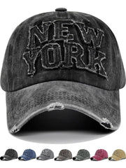 1pc New York Washed Baseball Retro Sun Hat