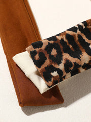 5pc Retro Leopard Print Wide Headband Set