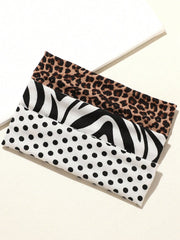 3pc Kawaii Print Elastic Sweatband Set