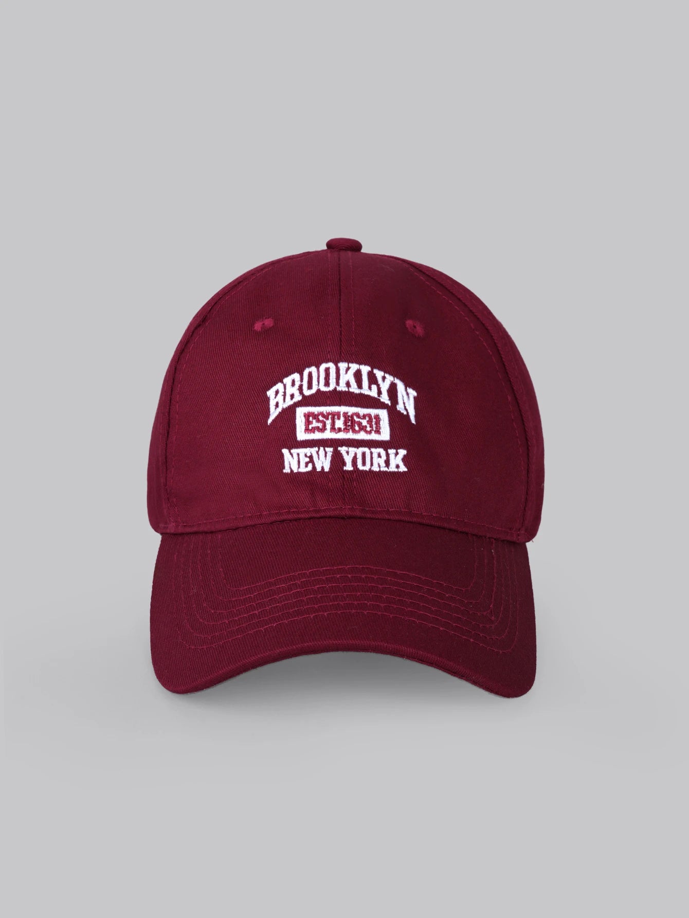 1pc Wine Red Oversized Brim Sun-Shading Versatile Baseball Cap