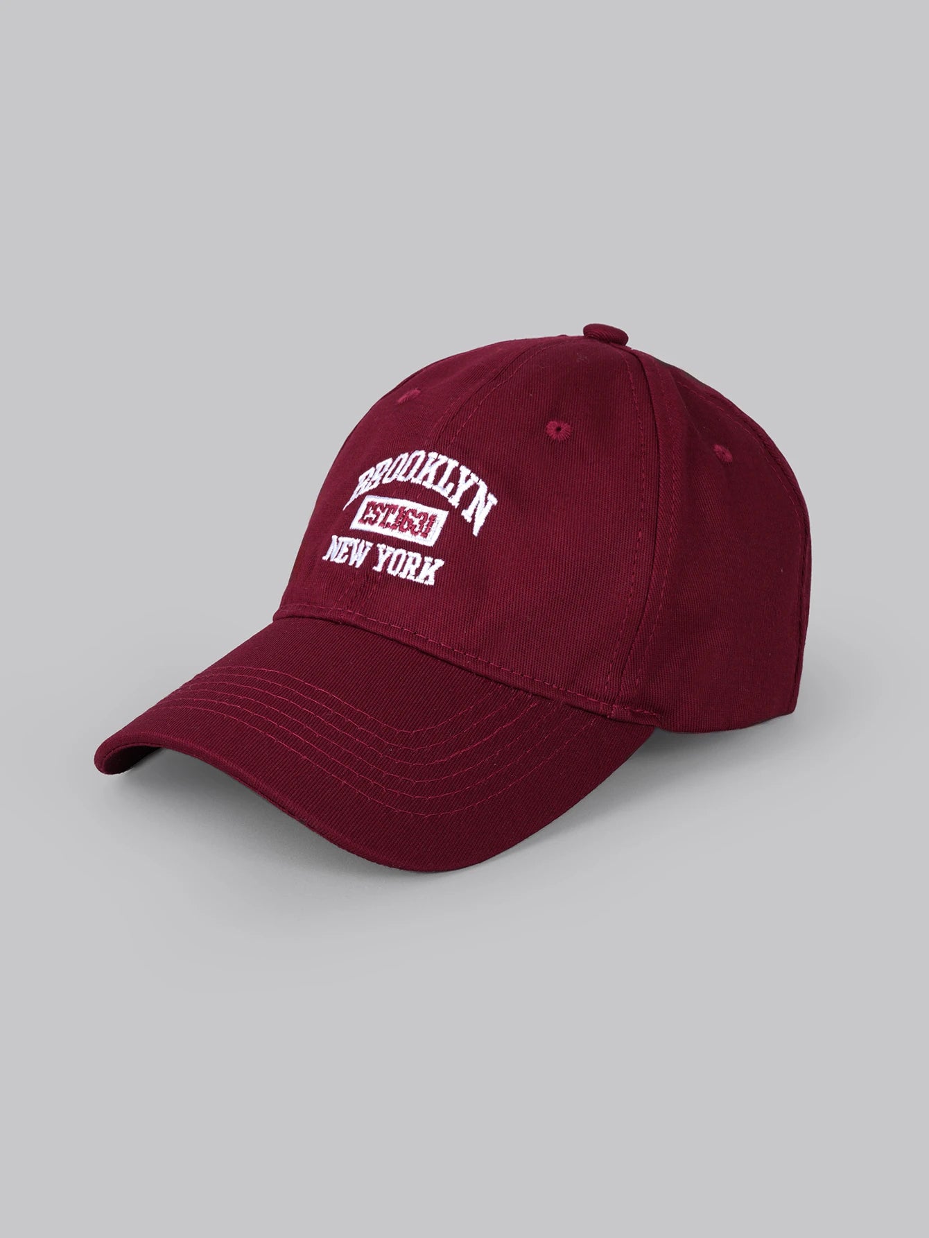 1pc Wine Red Oversized Brim Sun-Shading Versatile Baseball Cap