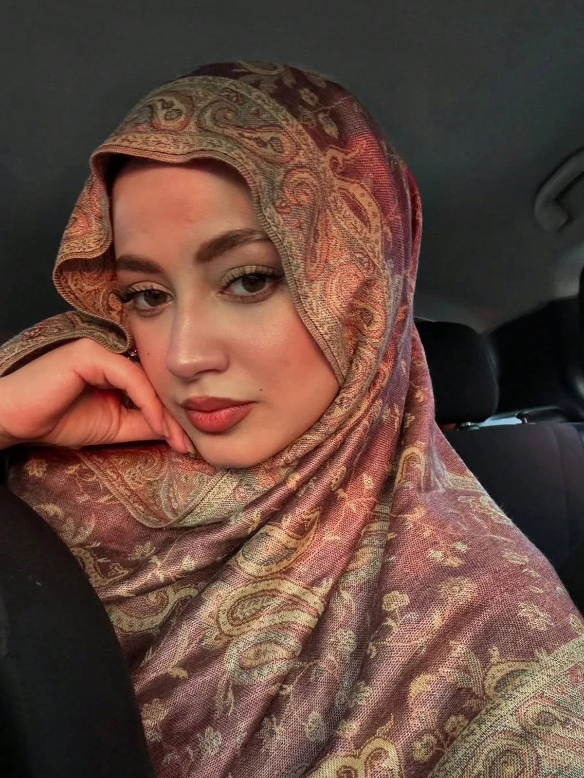 1pc Bohemian Style Vintage Paisley Double-Sided Jacquard Pashmina Scarf