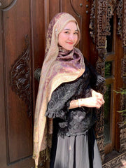 1pc Bohemian Style Vintage Paisley Double-Sided Jacquard Pashmina Scarf