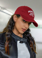 1pc Wine Red Oversized Brim Sun-Shading Versatile Baseball Cap