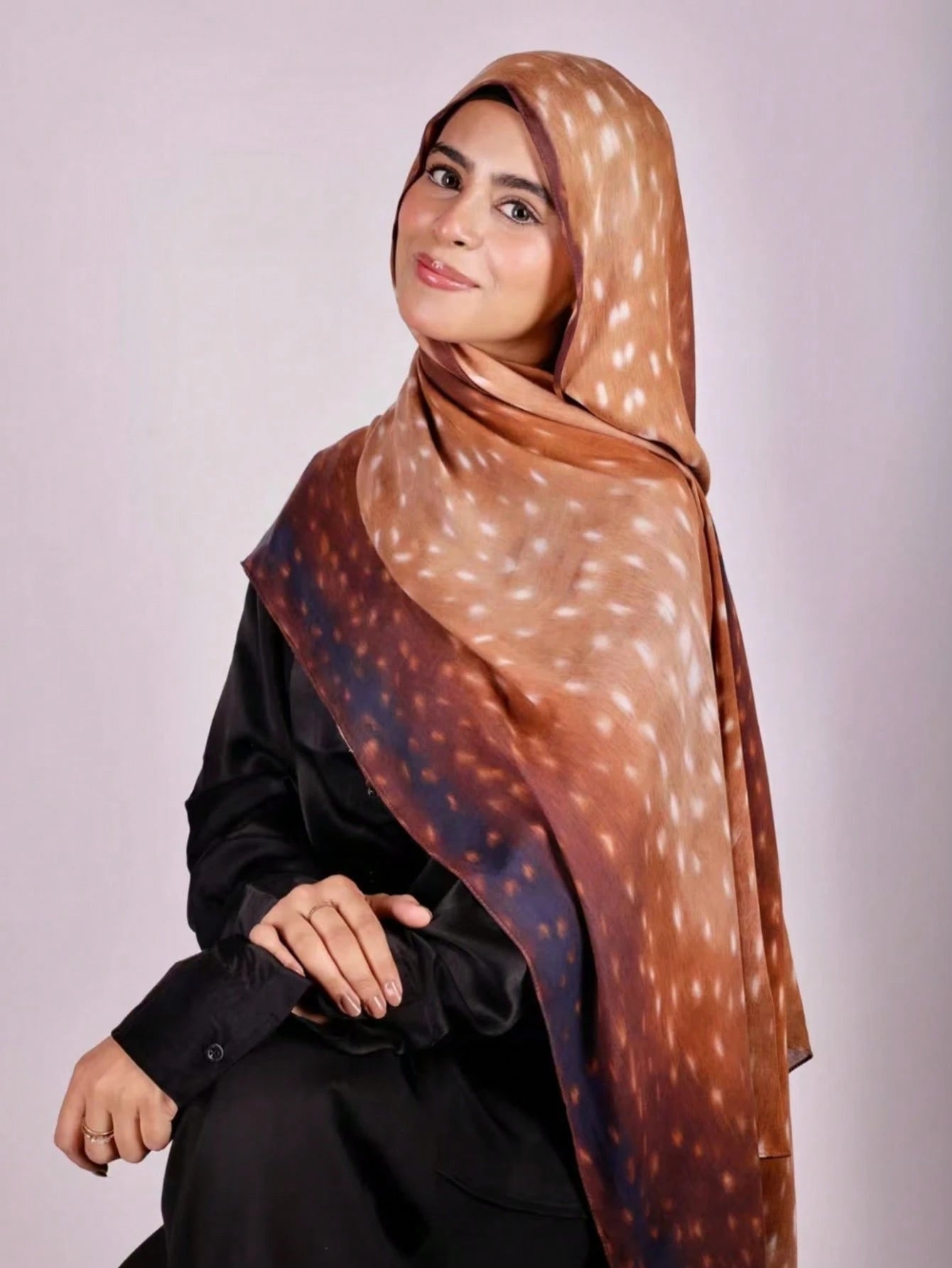 1pc Bohemian Watercolor Deer Pattern Scarf