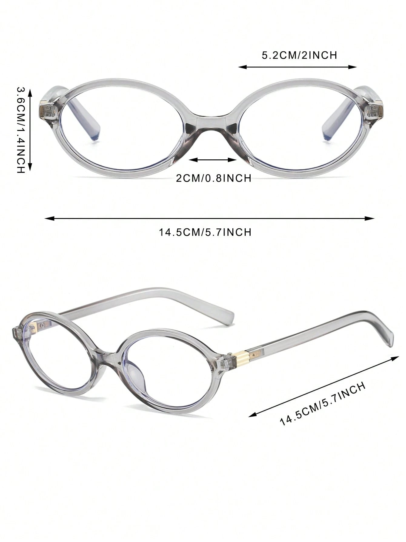 Full Rim Oval Non-Prescription Glasses