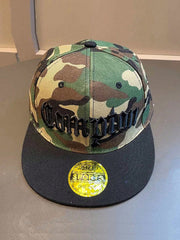 1pc Wide Brim Flat Top Camouflage Embroidered Hip Hop Hat