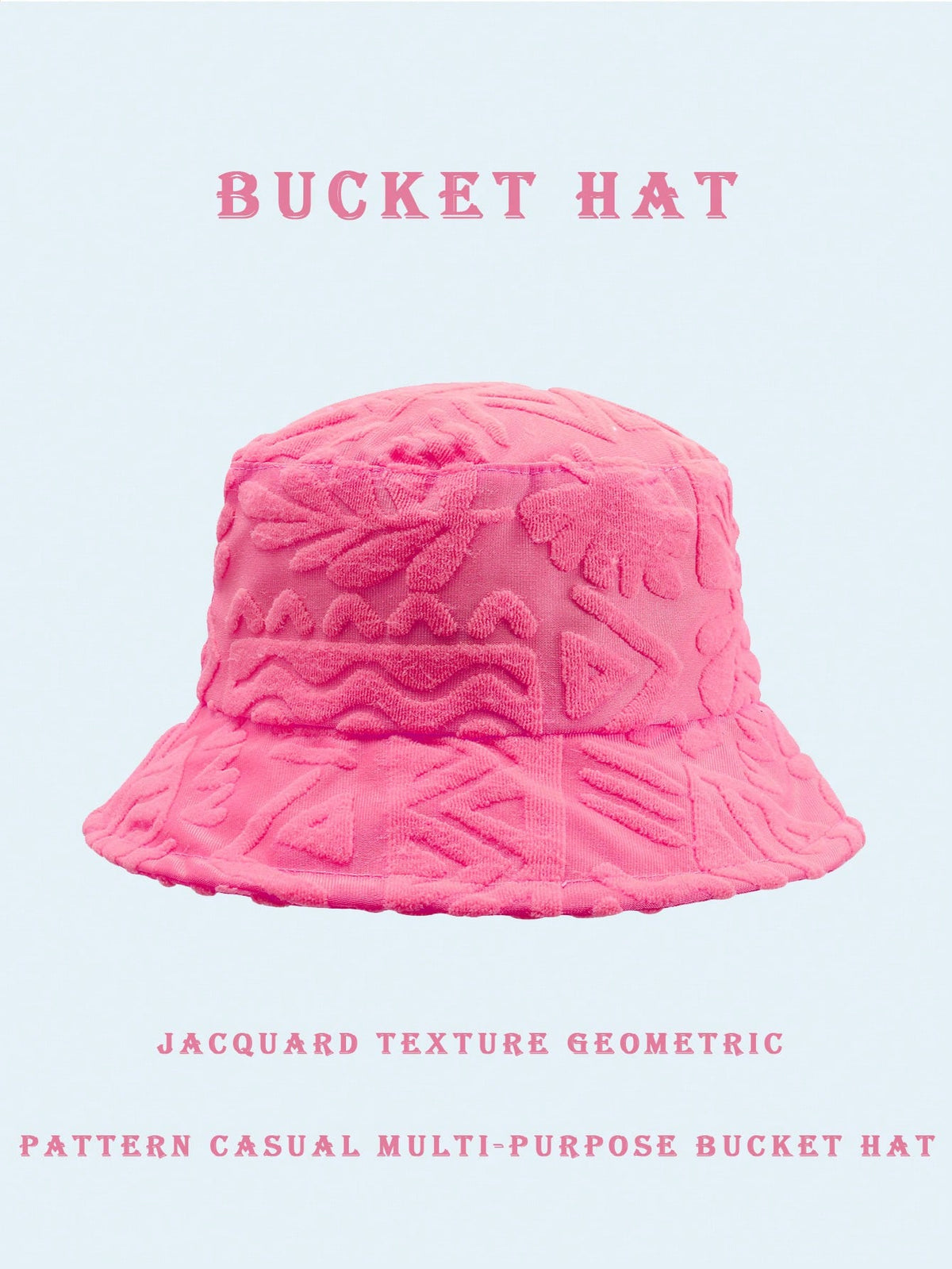 1pc Polyester Casual Street Style Sun Wave Pattern Bucket Hat