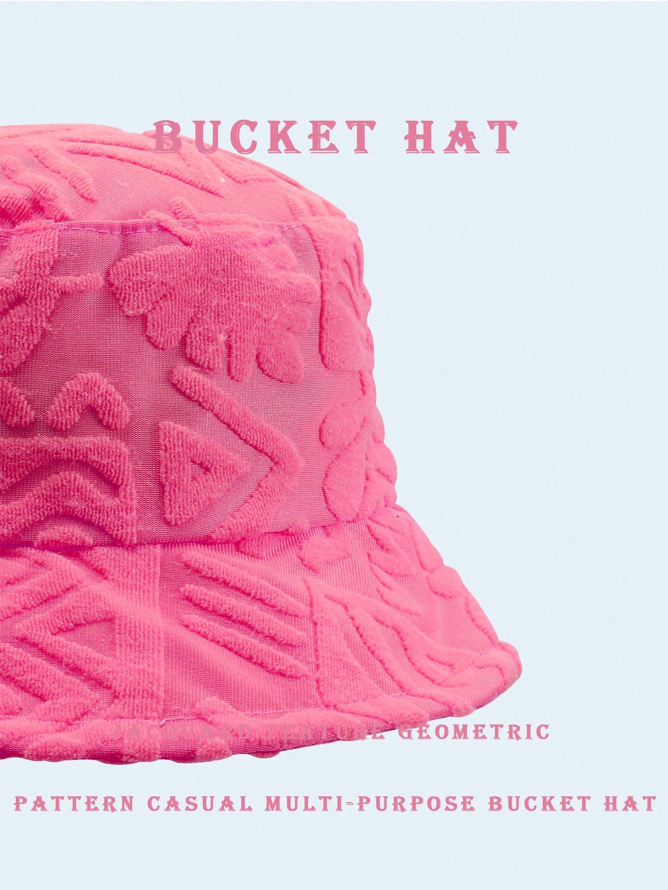 1pc Polyester Casual Street Style Sun Wave Pattern Bucket Hat