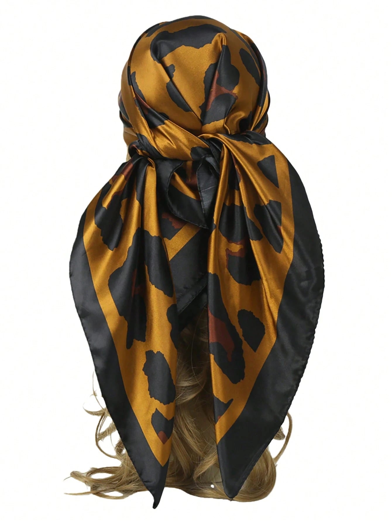1pc Brown Leopard Print Scarf