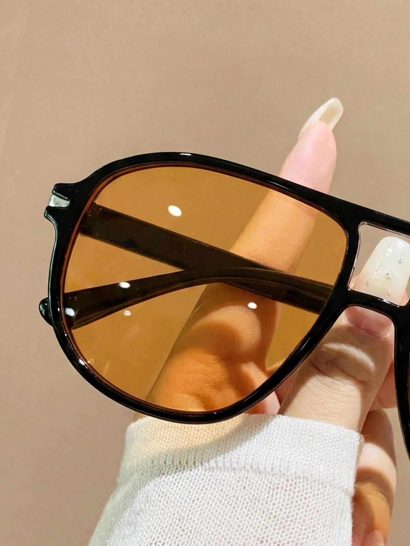 Retro Orange Aviator Sunglasses