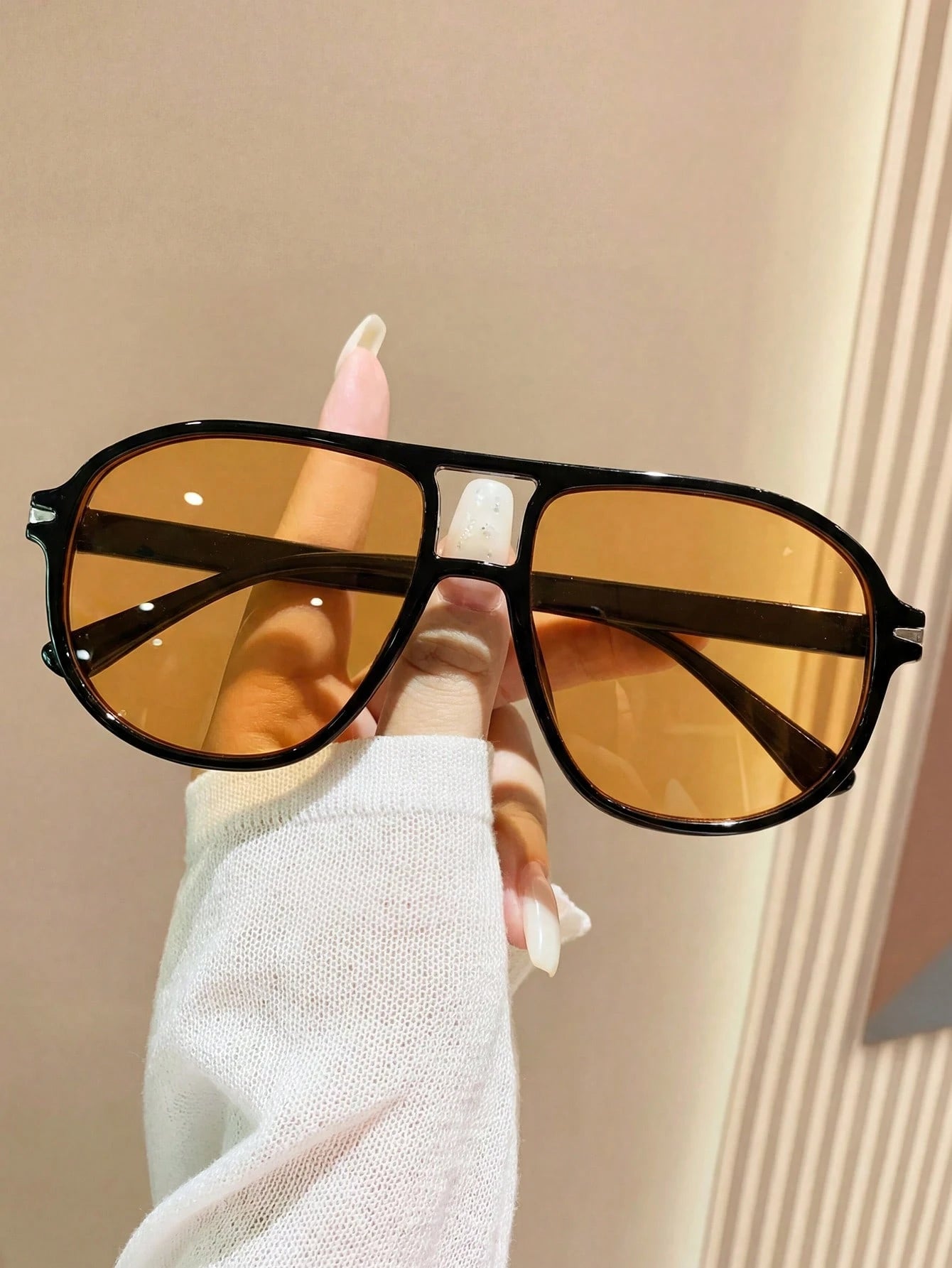 Retro Orange Aviator Sunglasses