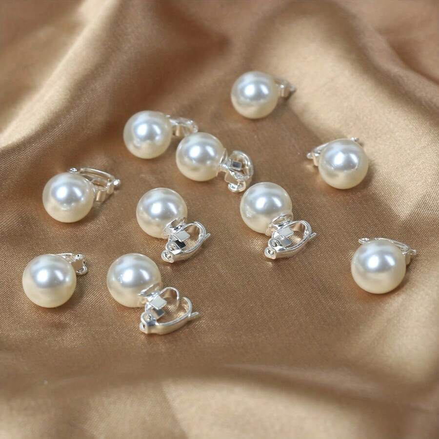 5pcs Faux Pearl Hair Clips