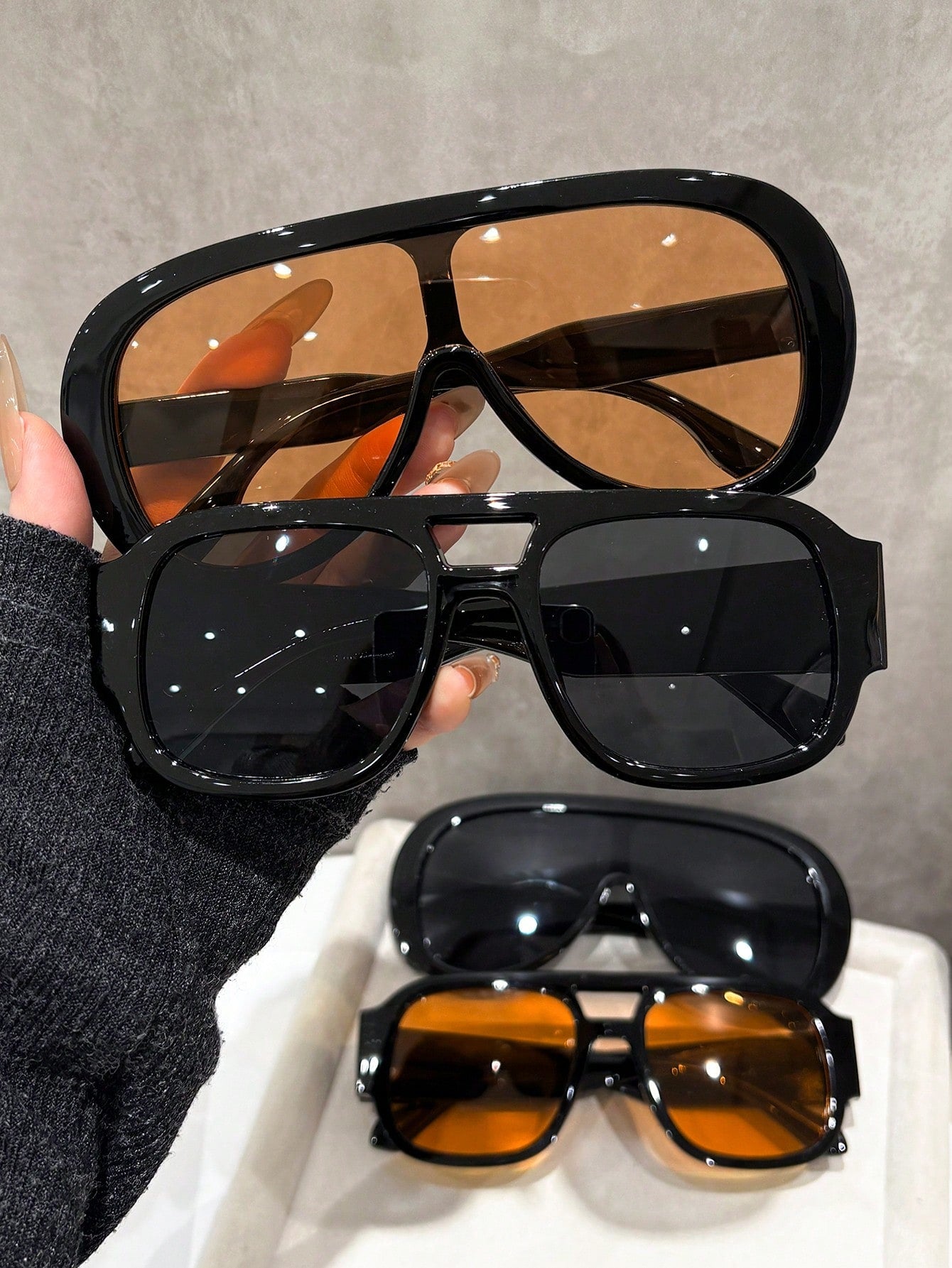 4pcd Personalized Classic Retro Exquisite In Sunglasses